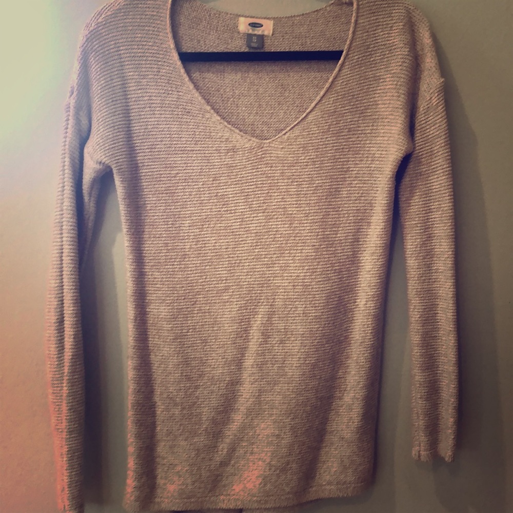 Creamy long line sweater.